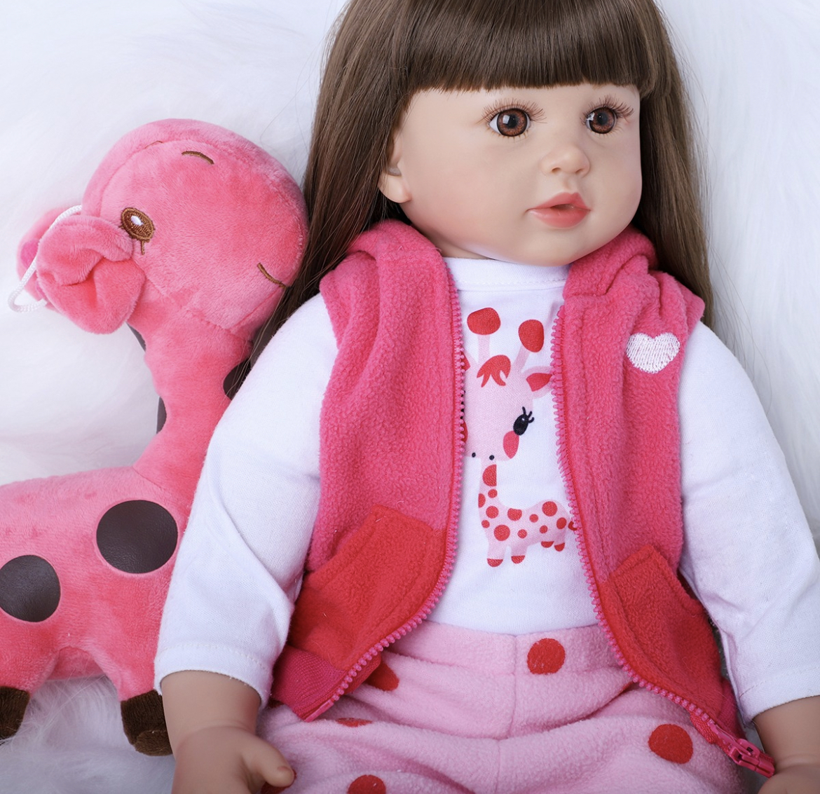 60cm Muñeca De Bebé Reborn Bebé Niña De Silicona Y Algodón