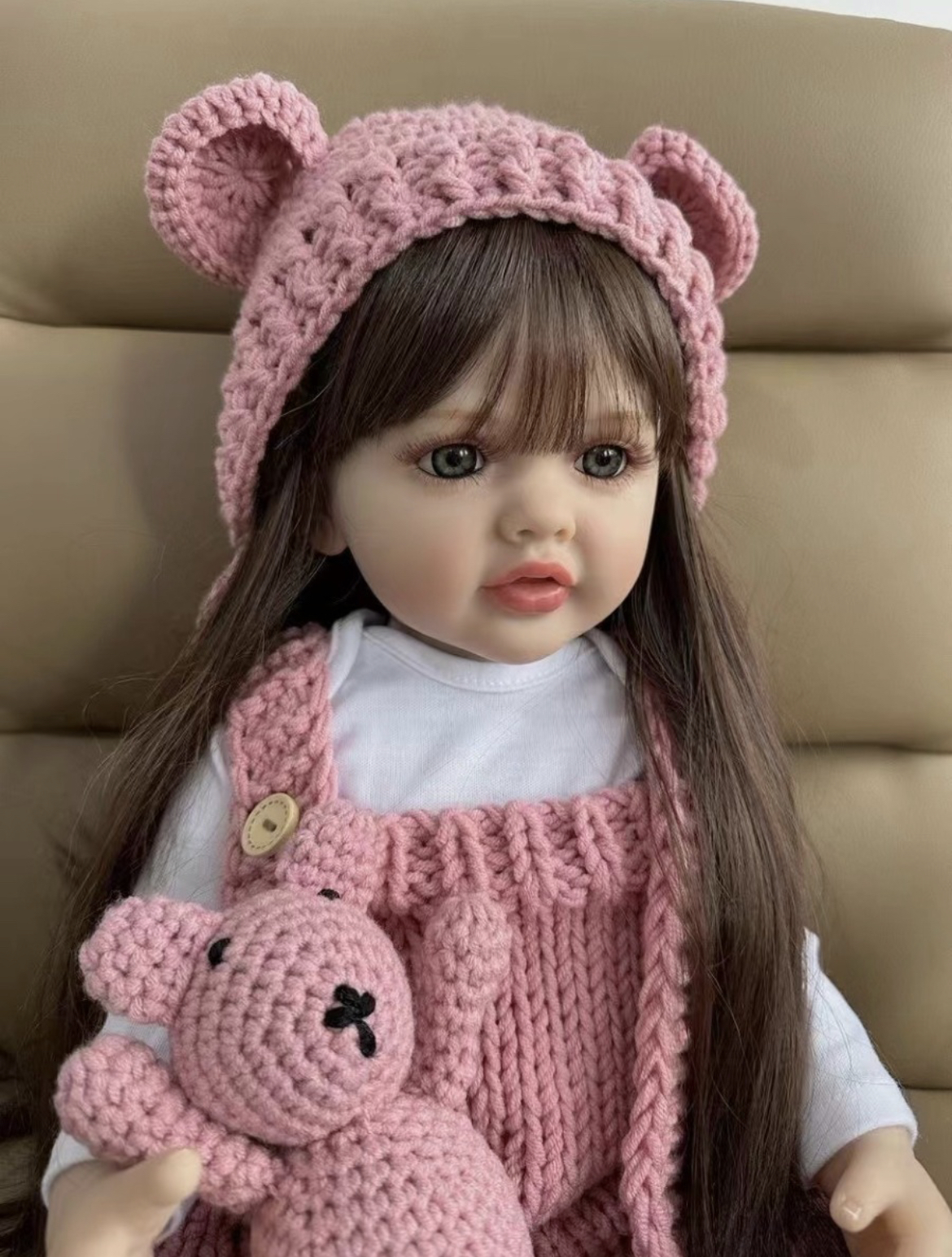 55 Cm Lindo Realista Reborn Bebé Muñecas Niño Silicona