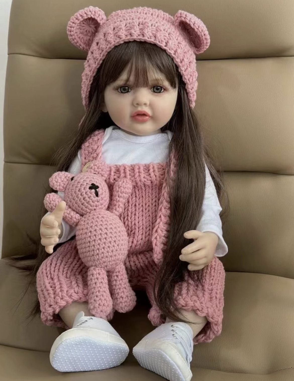 55 Cm Lindo Realista Reborn Bebé Muñecas Niño Silicona
