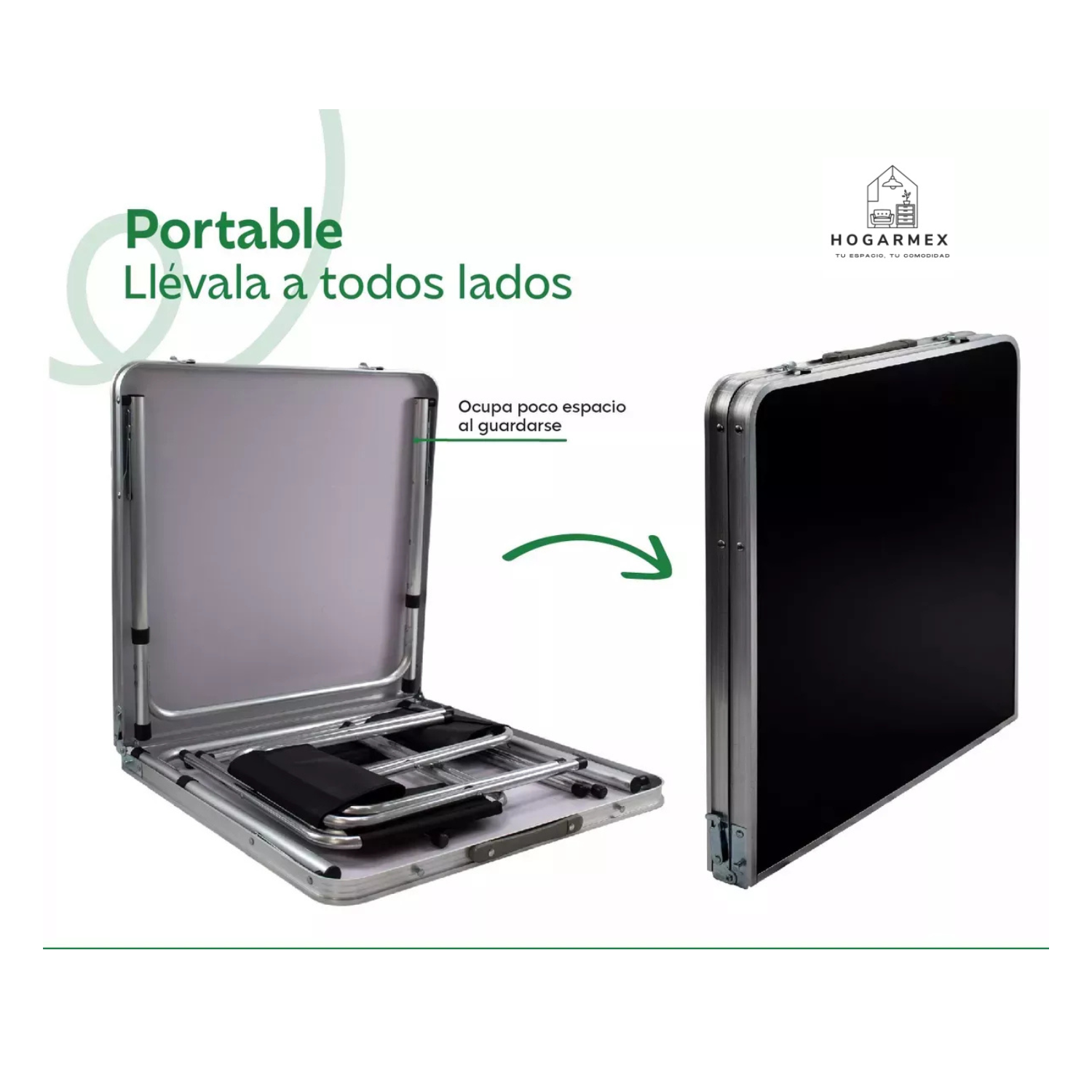 Mesa de jardin  Tipo Portafolio 4 Bancos Para Picnic
