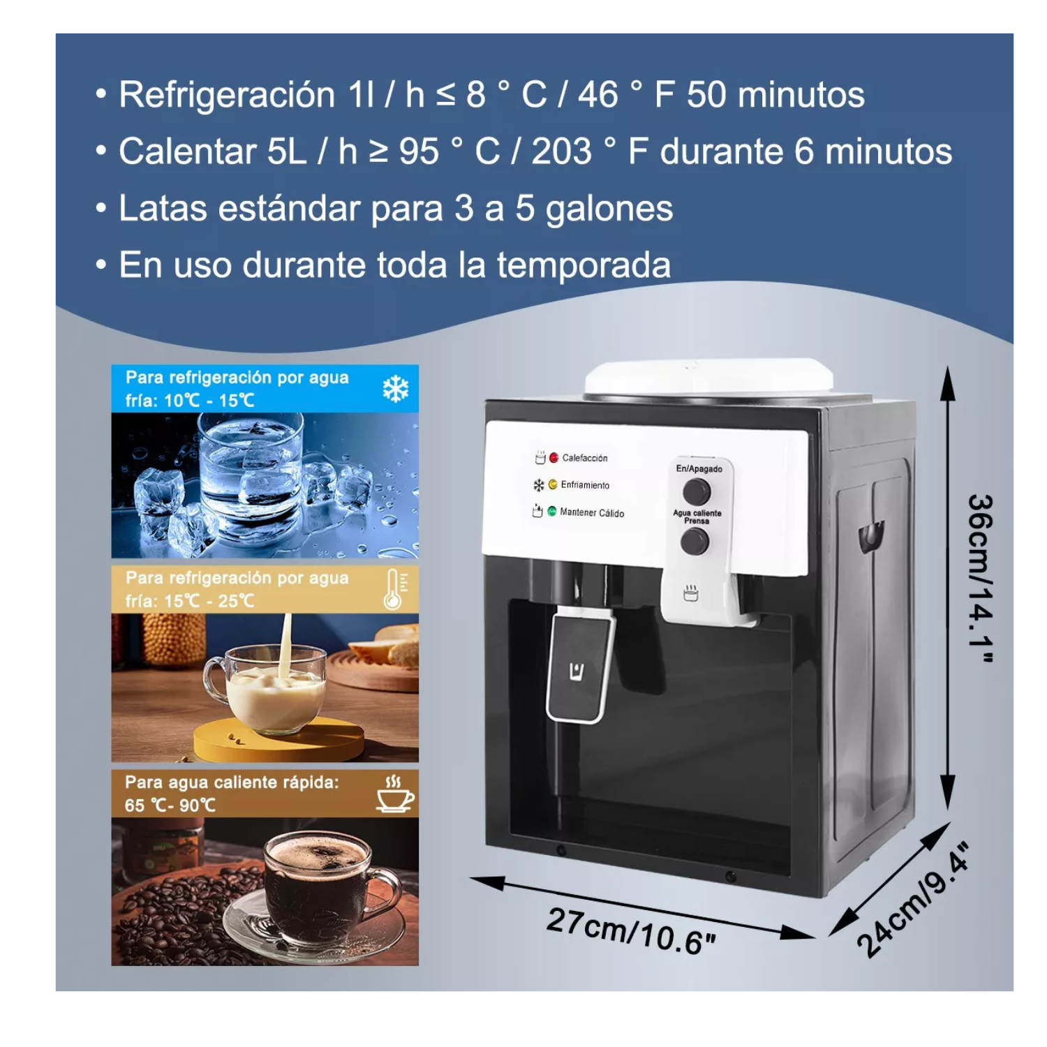 Dispensador De Agua Fría Y Caliente Eléctrico 