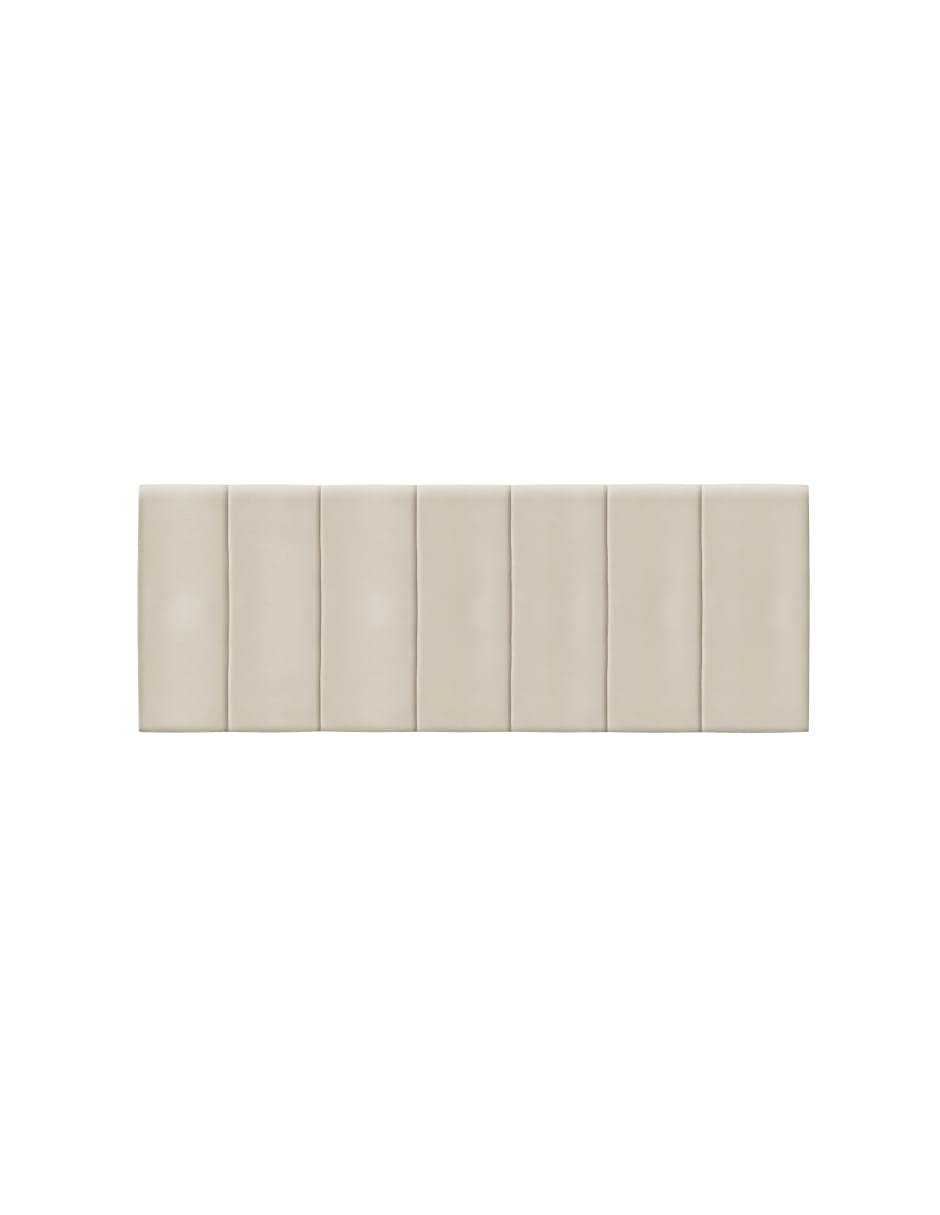Cabecera Matrimonial Harmony Rayas y  3 Ajustes De Altura, Color Beige