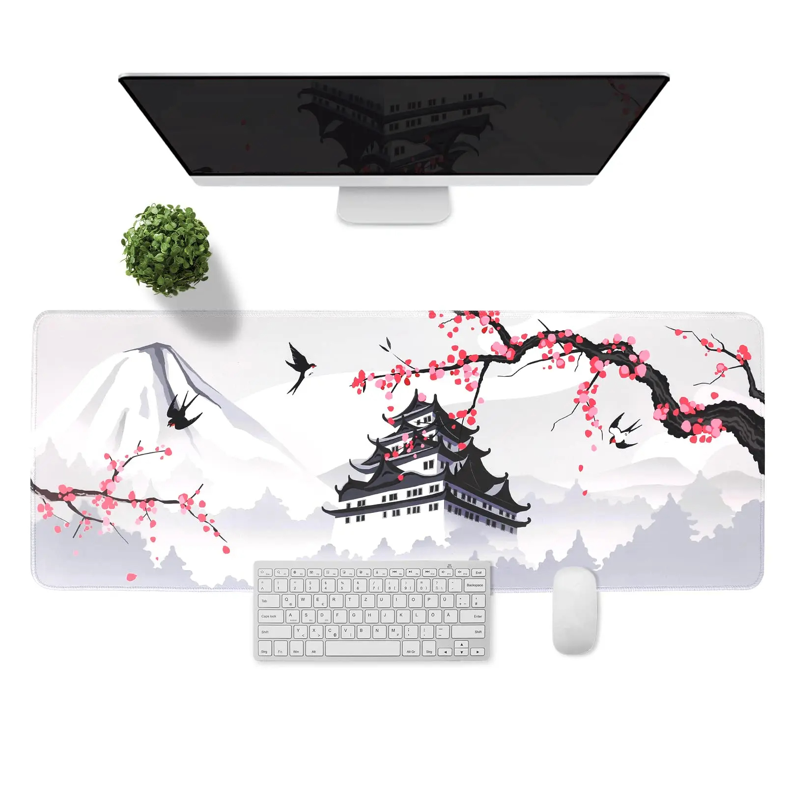 Alfombrilla ratón xxl 80*30 paisajeRJA goma teclado mouse pad antideslizante gamer juego pc laptop
