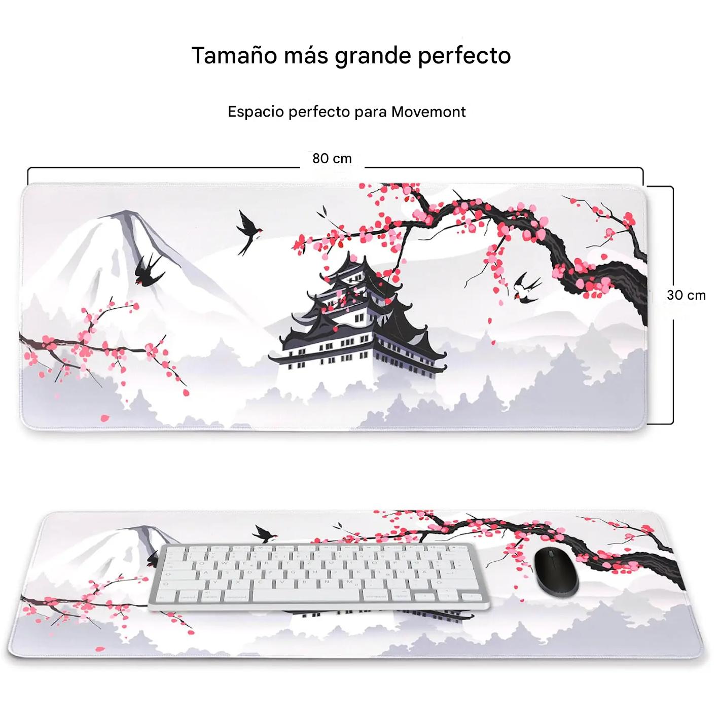 Alfombrilla ratón xxl 80*30 paisajeRJA goma teclado mouse pad antideslizante gamer juego pc laptop