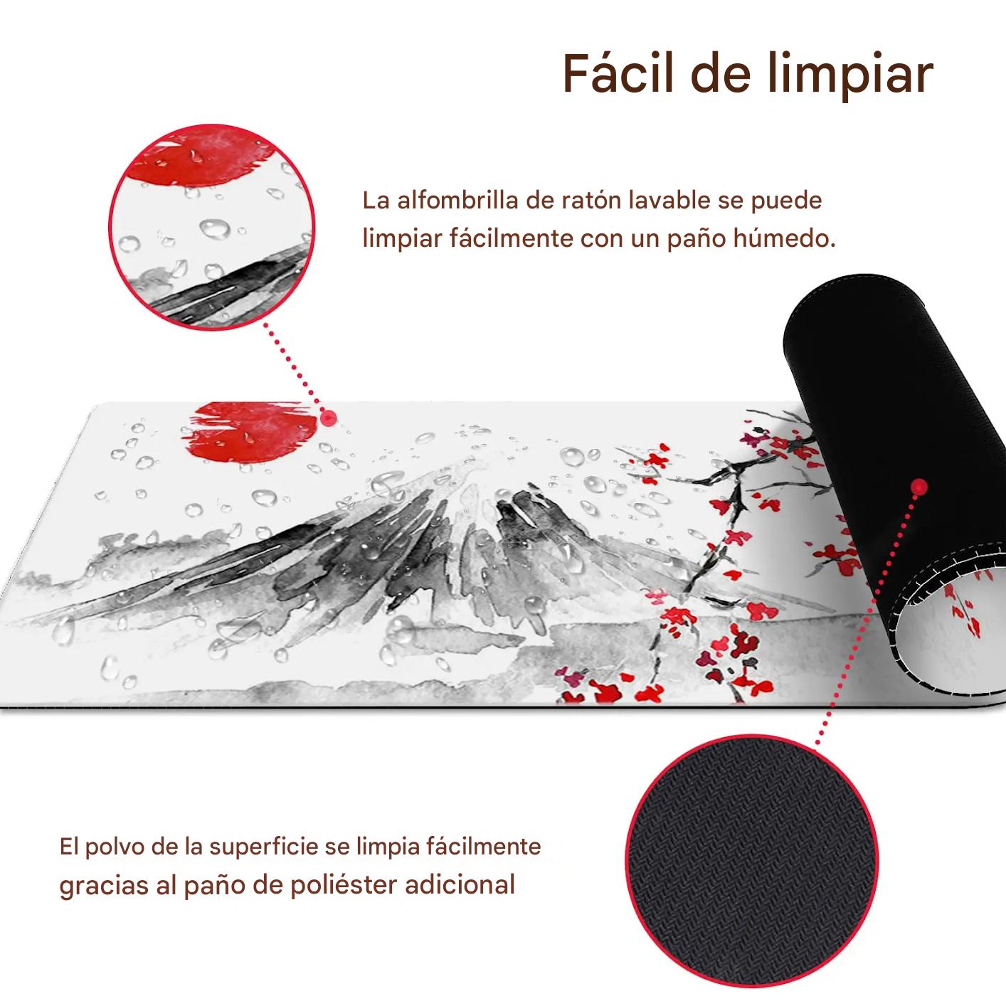 Alfombrilla ratón xxl 80*30 paisajeRJA goma teclado mouse pad antideslizante gamer juego pc laptop