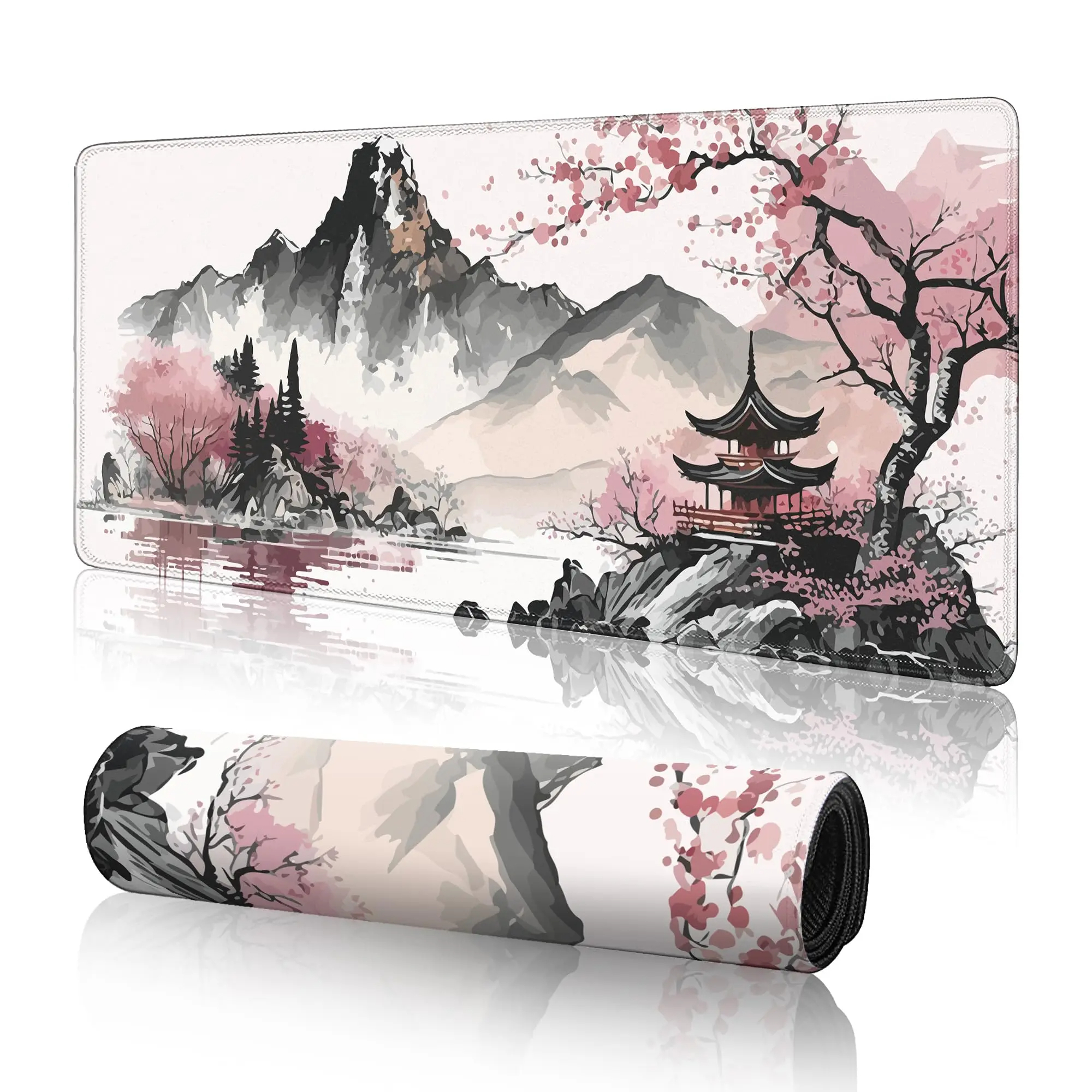 Alfombrilla ratón xxl 80*30 paisajeRJA goma teclado mouse pad antideslizante gamer juego pc laptop