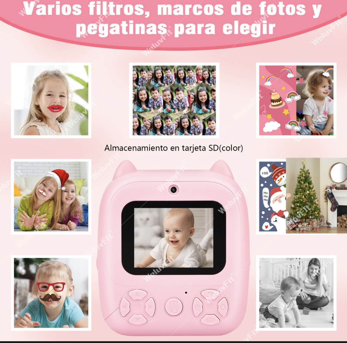 Cámara Digital Niños Fotos Imprimible Instantánea 1080p+32gb