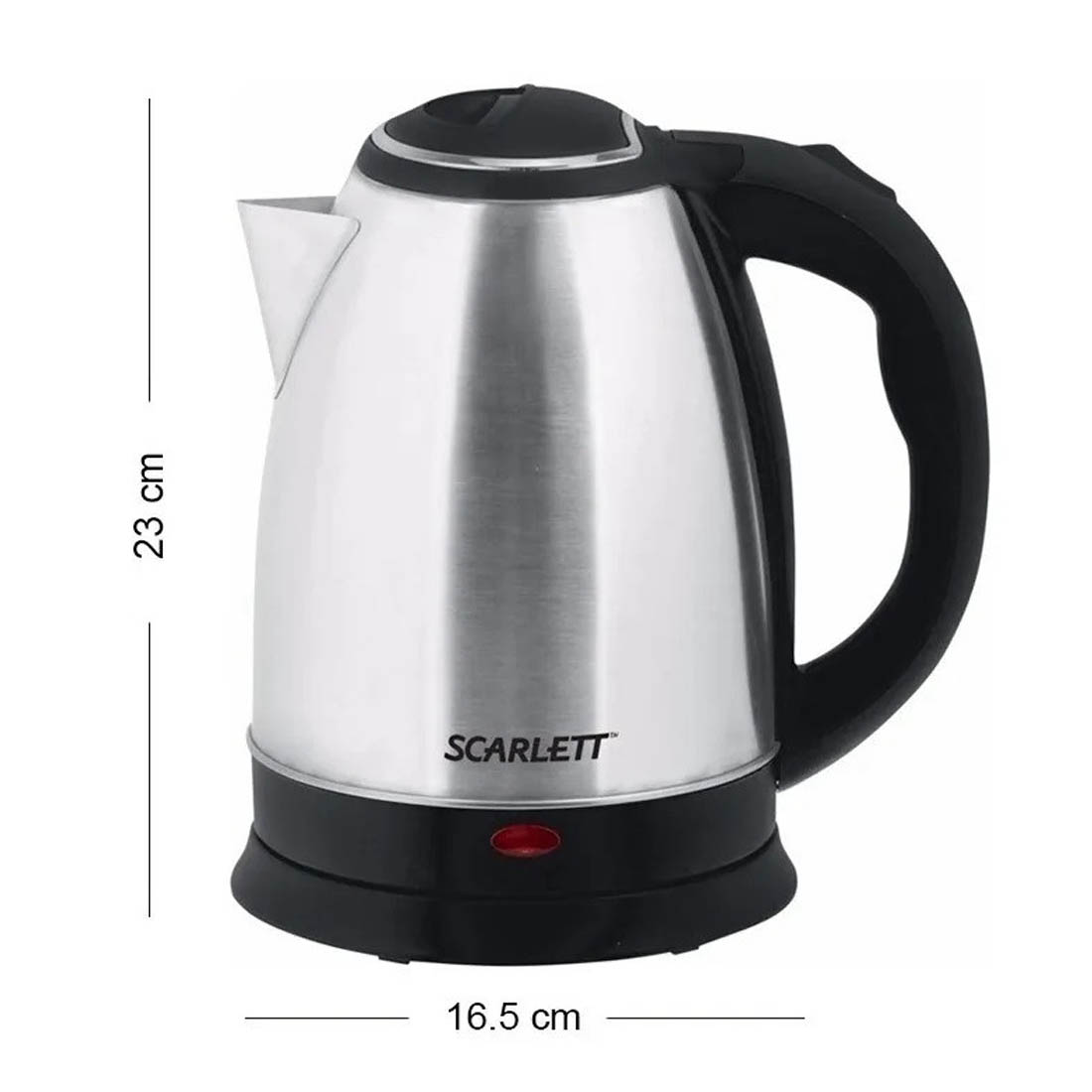 Tetera eléctrica Cafetera De 2L Scarlett Inoxidable Plateada