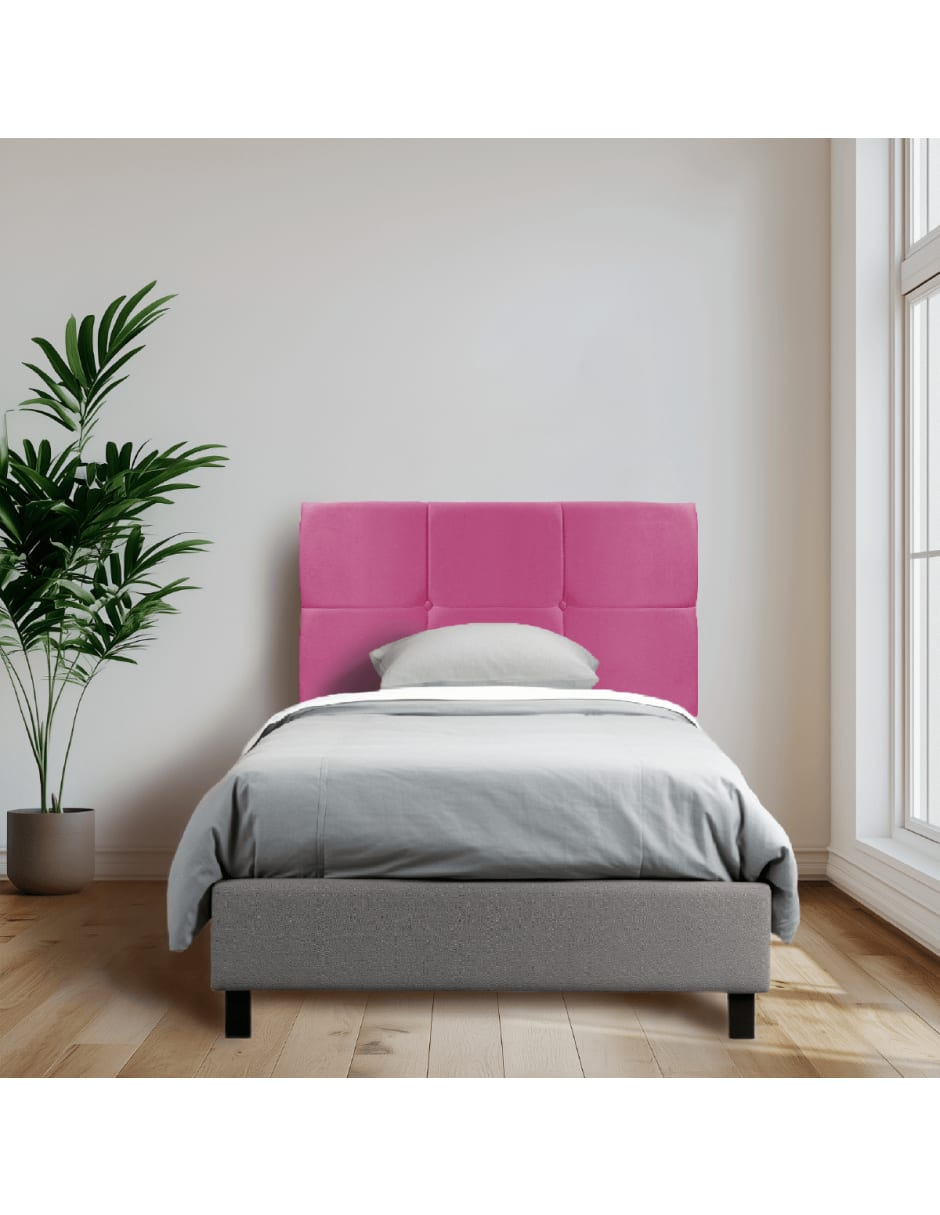Cabecera Individual Harmony  Cuadros 3 Ajustes De Altura, Rosa