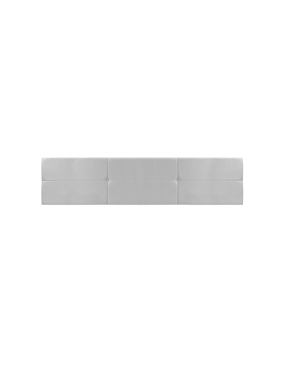 Cabecera King Size Harmony Cuadros 3 Ajustes De Altura, Gris Claro