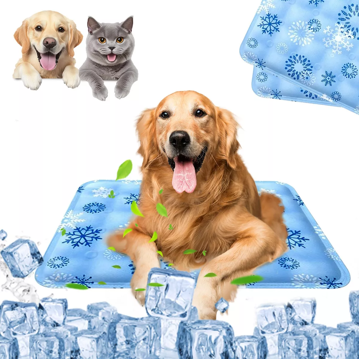 Tapete Perro Refrescante G 90x60 Mascota Calor Playa Fresco
