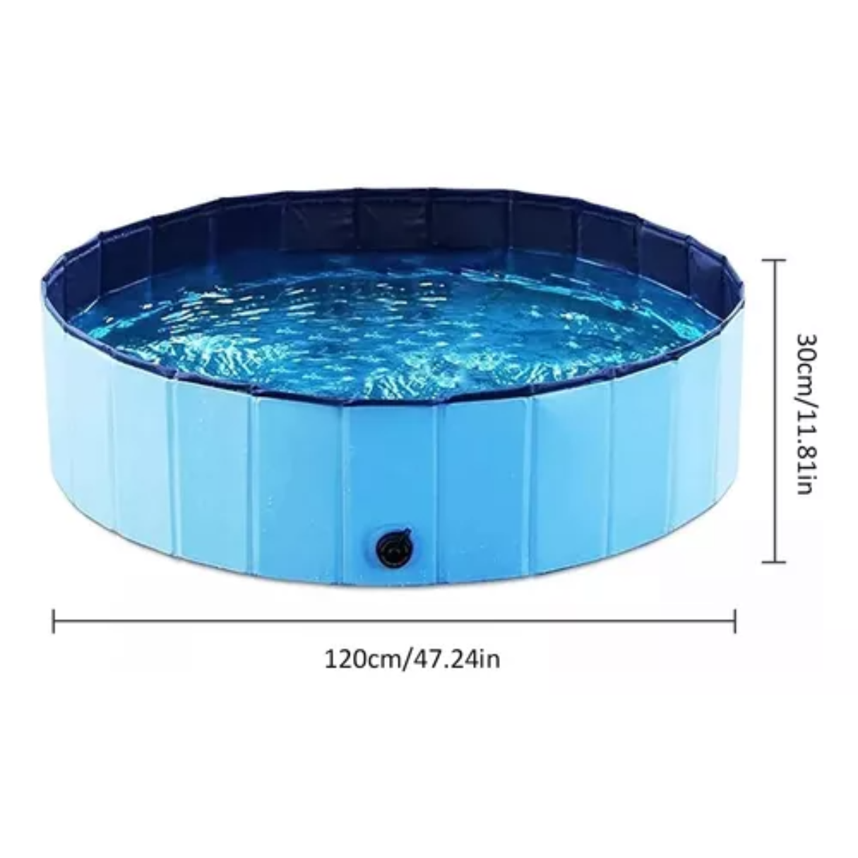 Alberca Plegable Piscina Perro Mascota Bañera Baño 120x30cm