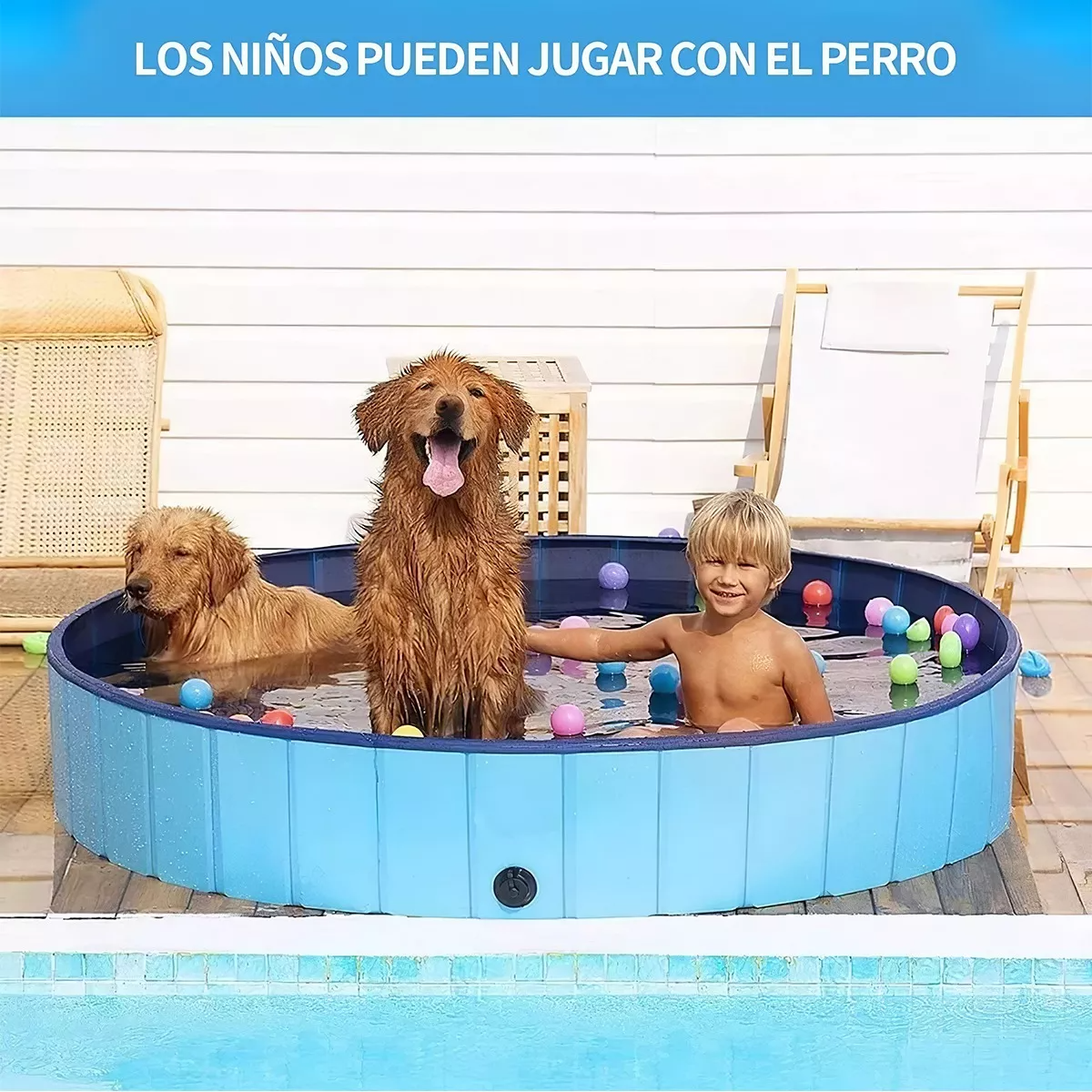 Alberca Plegable Piscina Perro Mascota Bañera Baño 120x30cm