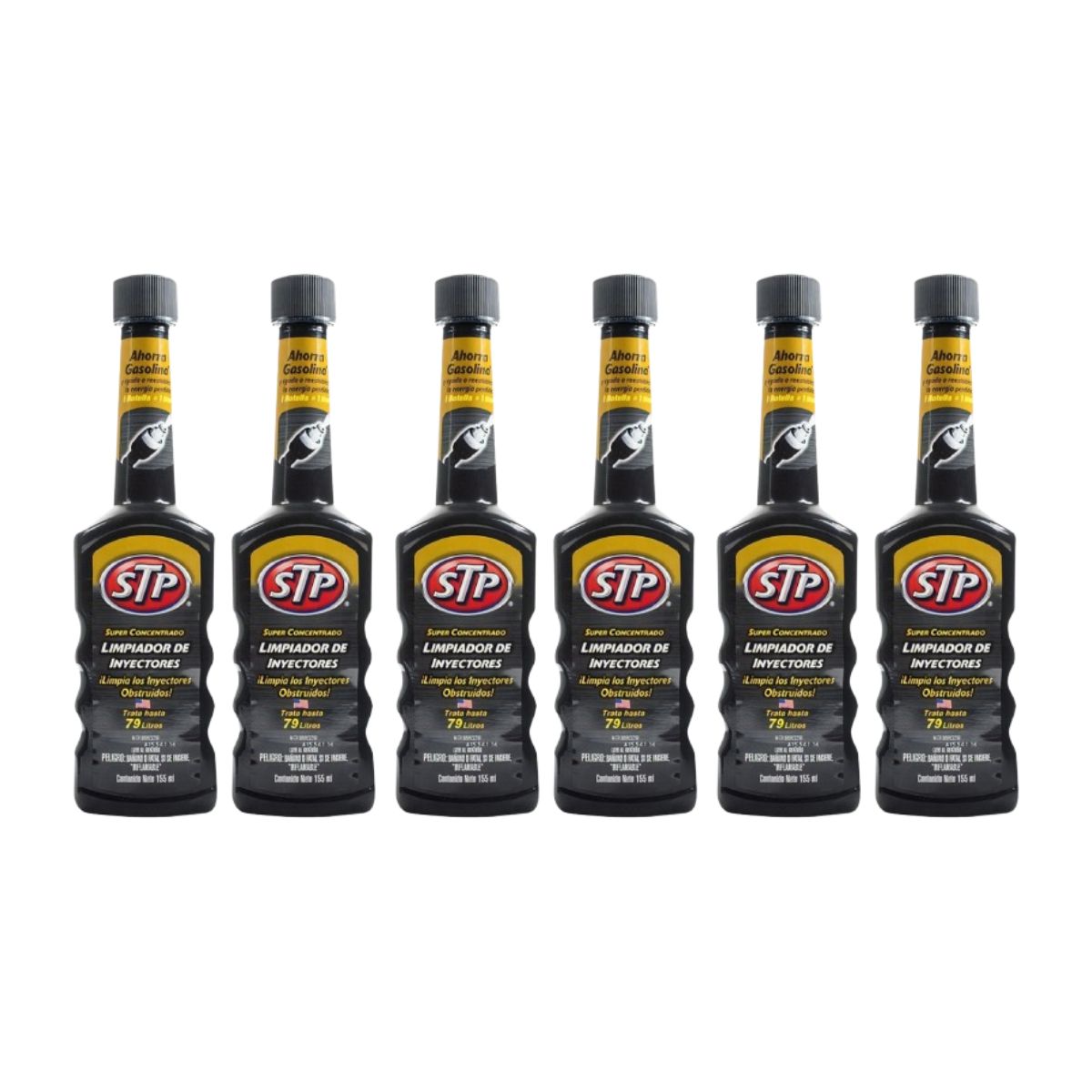 6 Pzas Limpiador Inyectores STP 155 ml Ahorrado de Gasolina