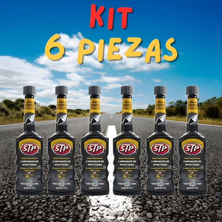 6 Pzas Limpiador Inyectores STP 155 ml Ahorrado de Gasolina