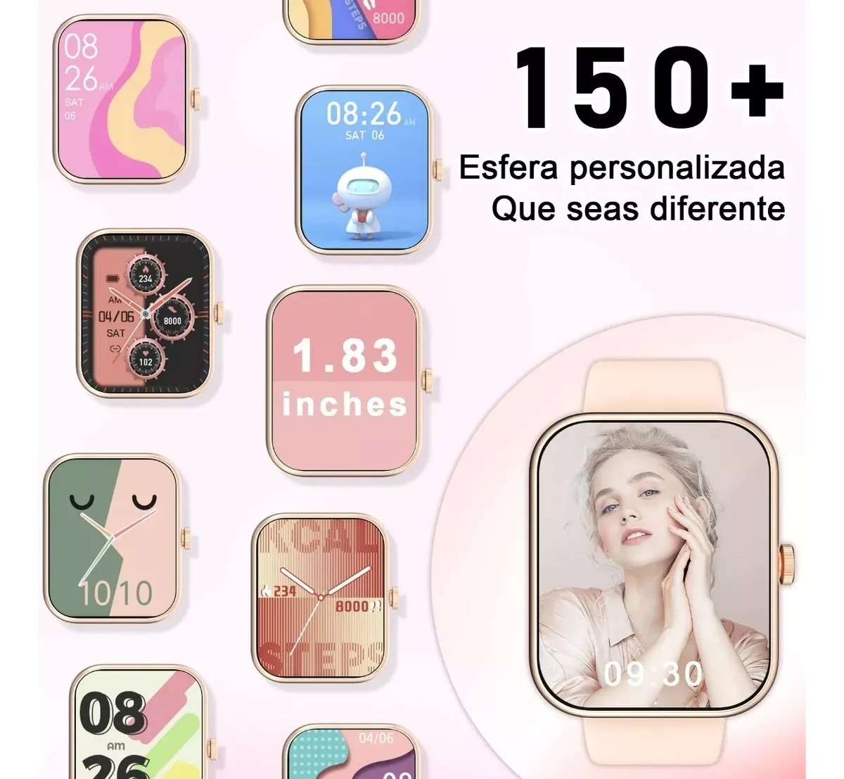 1.8 Reloj Inteligente Mujer Smartwatch W20 Bluetooth Llamada
