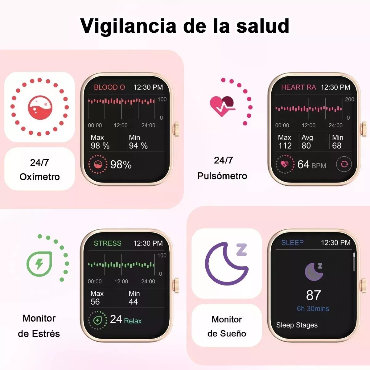 1.8 Reloj Inteligente Mujer Smartwatch W20 Bluetooth Llamada