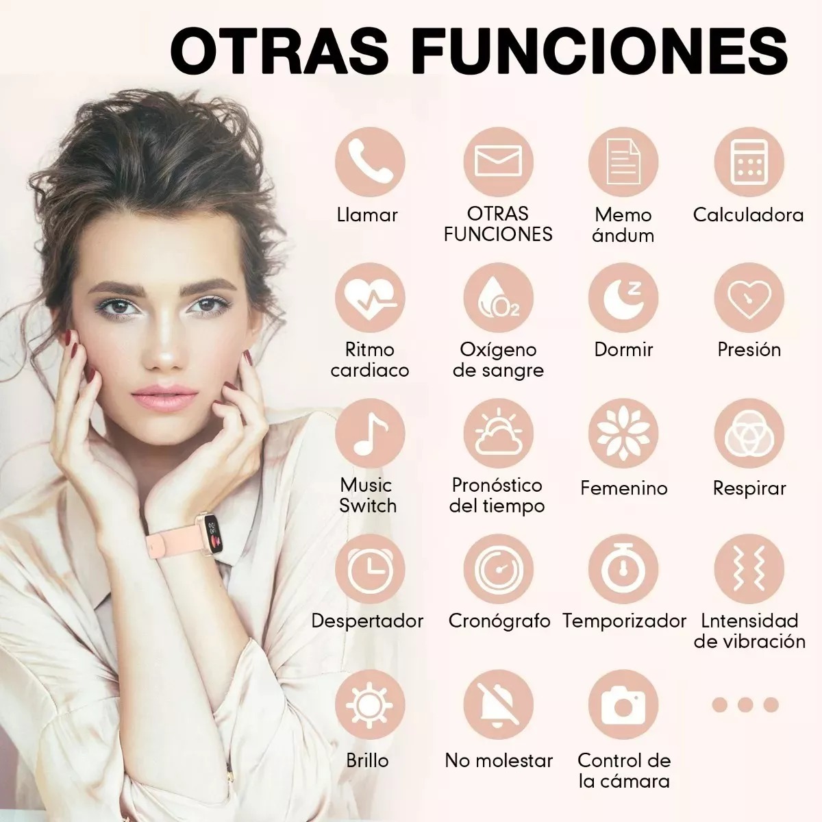 1.8 Reloj Inteligente Mujer Smartwatch W20 Bluetooth Llamada