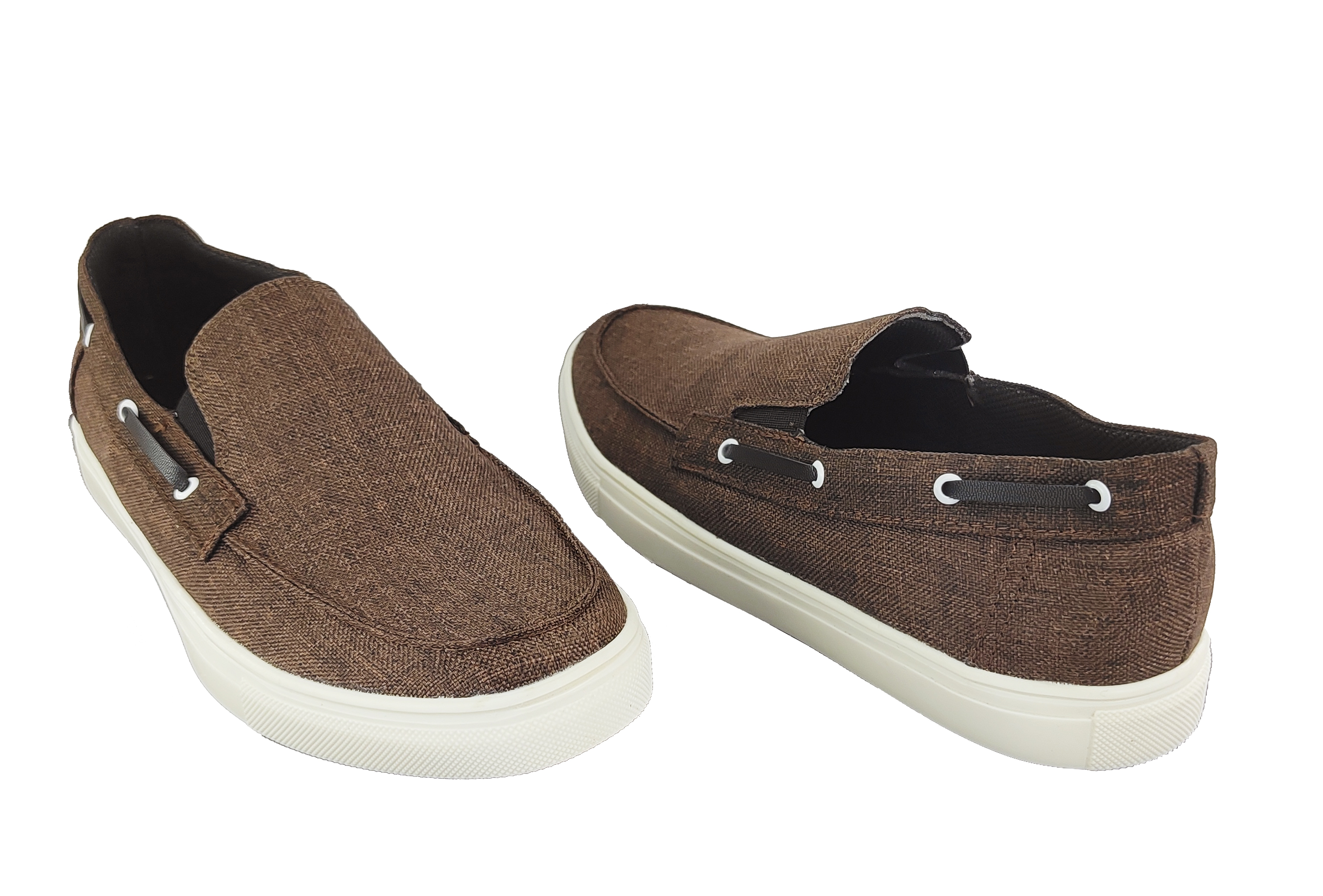 Tenis AH GUSTO Mocasín Hombre De Textil Fresco Comodo Y Moderno color Café