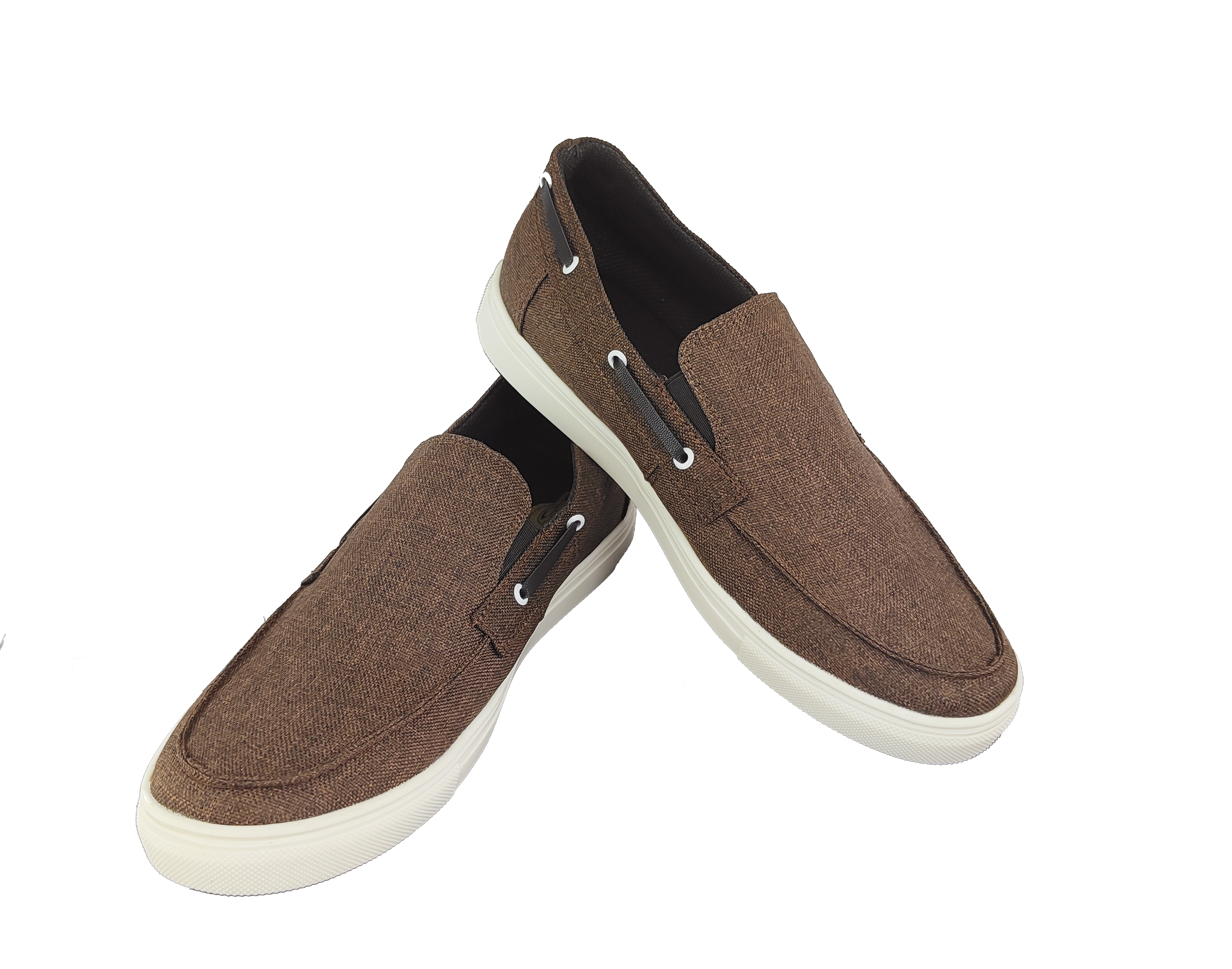 Tenis AH GUSTO Mocasín Hombre De Textil Fresco Comodo Y Moderno color Café