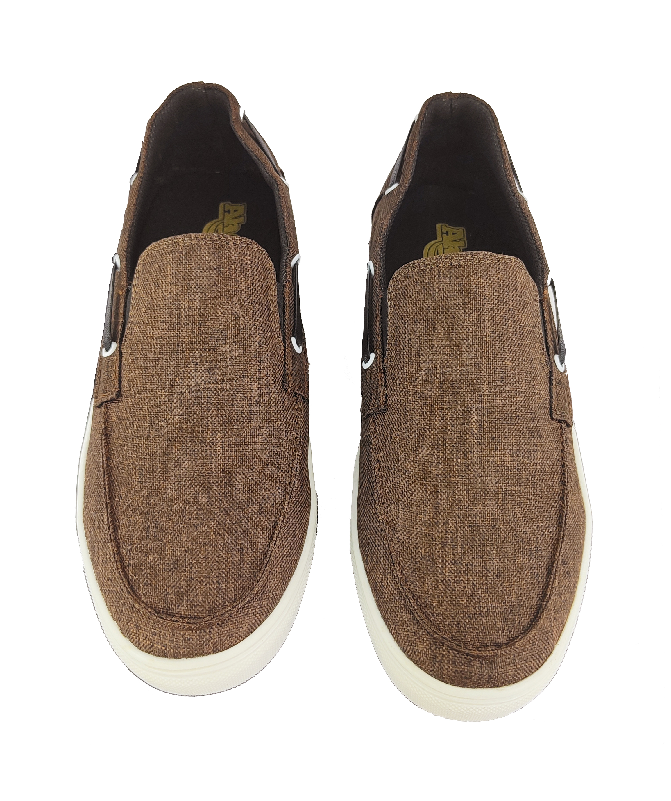 Tenis AH GUSTO Mocasín Hombre De Textil Fresco Comodo Y Moderno color Café
