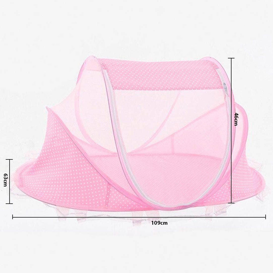 Moisés rosa Plegable Portátil Mosquitero para Bebe de viaje con Colchon.