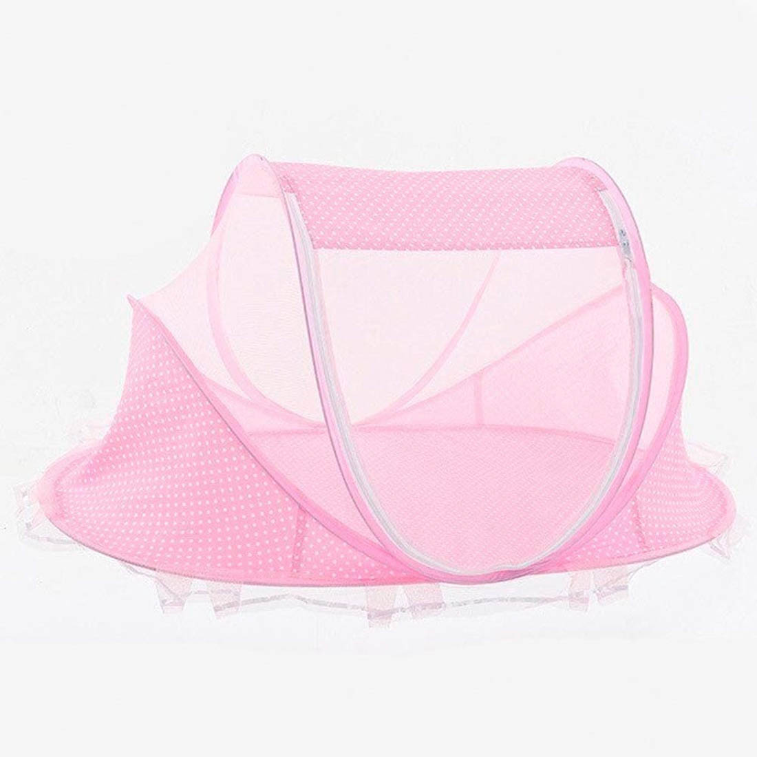 Moisés rosa Plegable Portátil Mosquitero para Bebe de viaje con Colchon.
