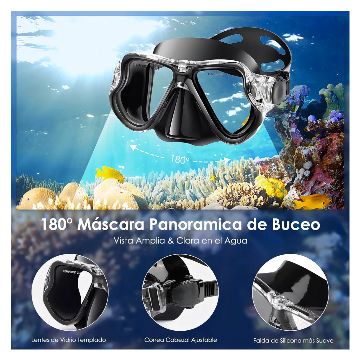 Visor Snorkel Mascara Visores Buceo Esnorquel