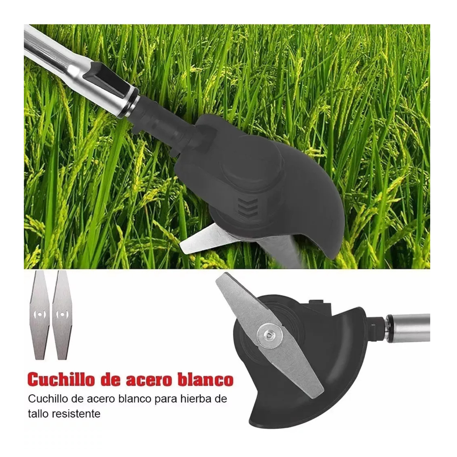 Desbrozadora Eléctrica Inalambrica De Césped 36v Con 2 Baterías