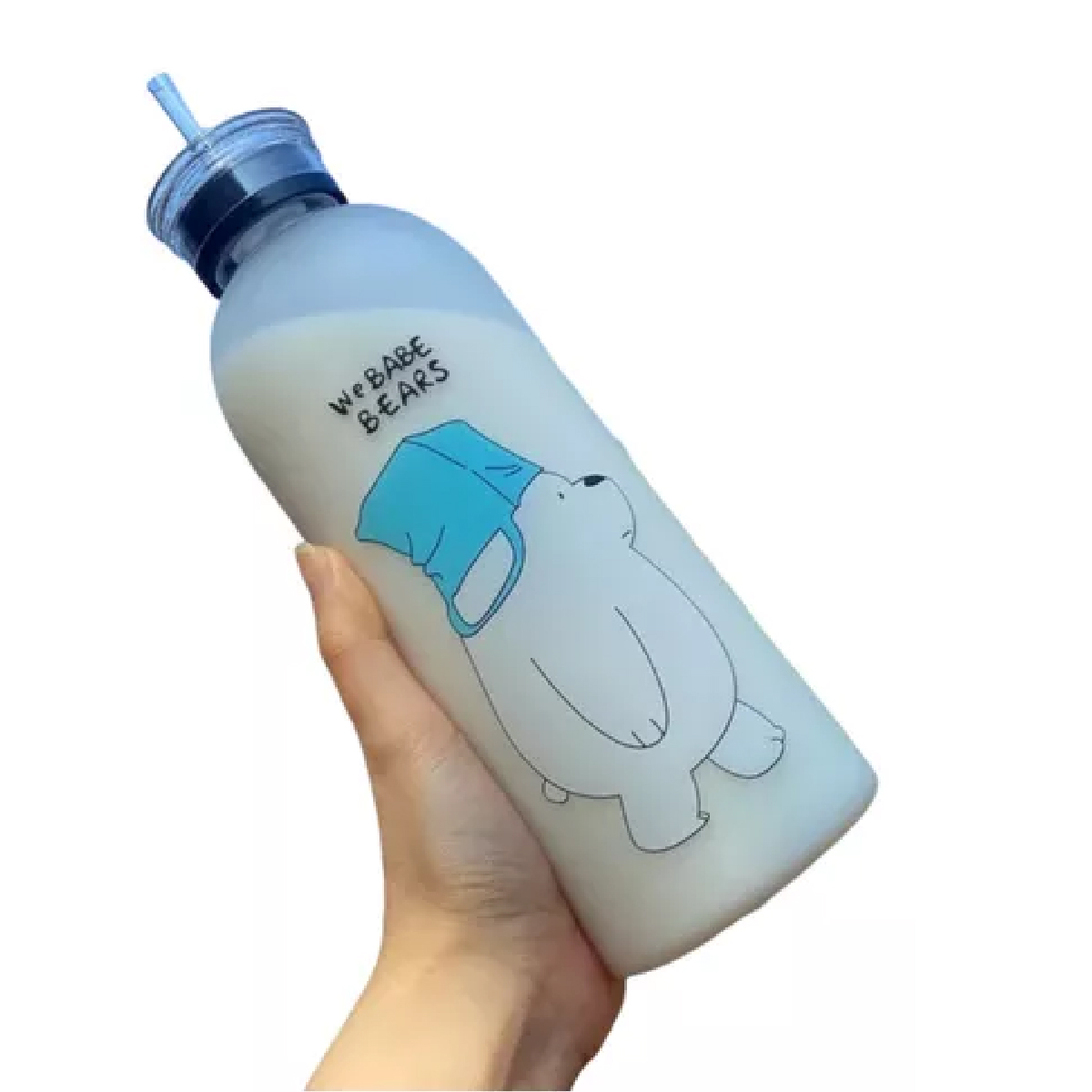 Botella De Agua Con Popote Osos Escandalosos Polar