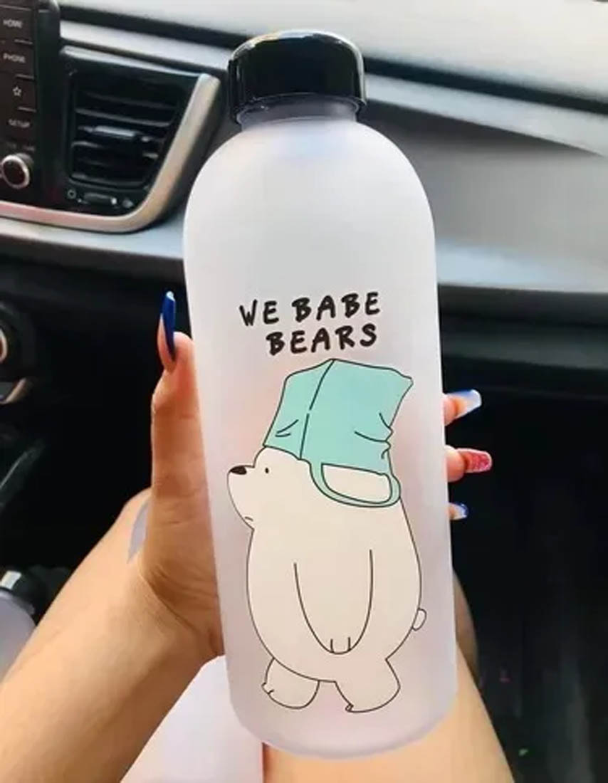 Botella De Agua Con Popote Osos Escandalosos Polar