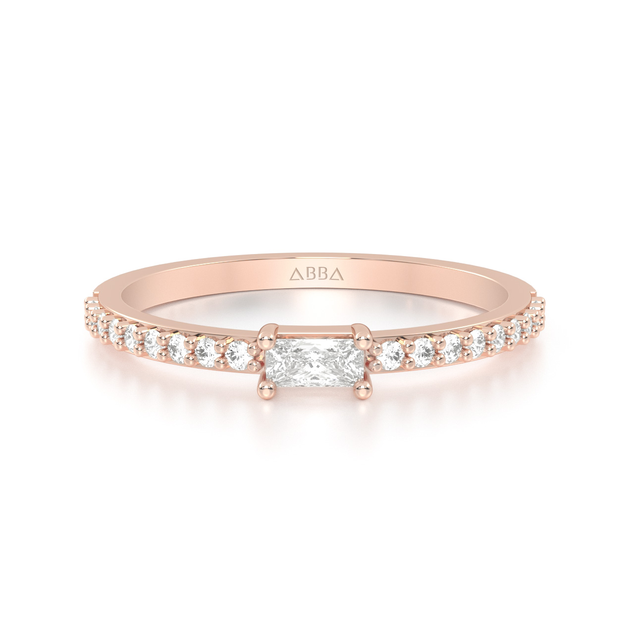 Anillo de Promesa Oro 10K Rosa Ariel Abba Joyas