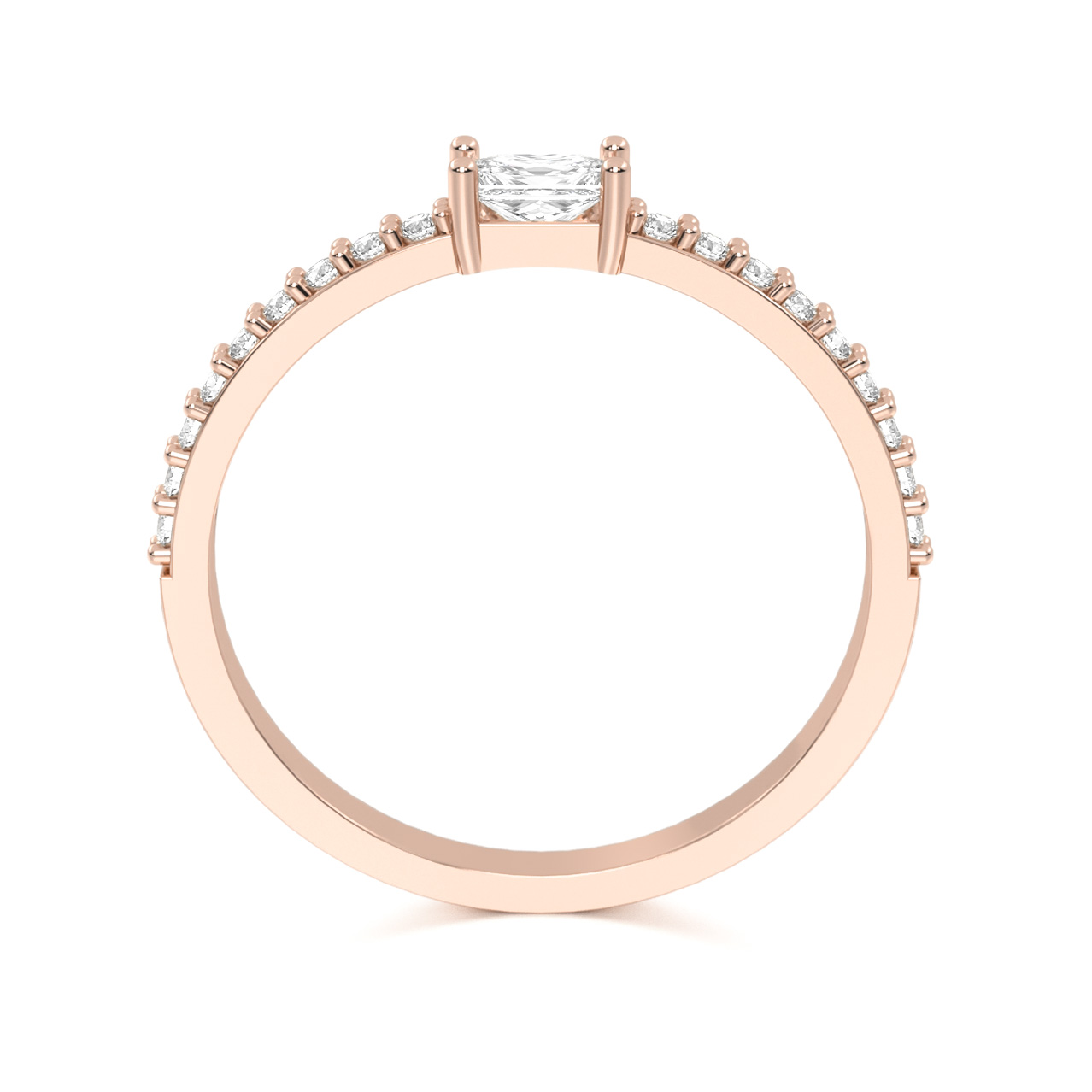 Anillo de Promesa Oro 10K Rosa Ariel Abba Joyas