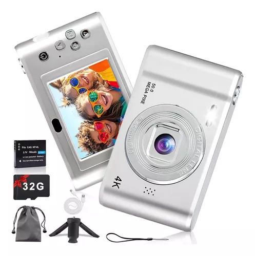 Cámara digital HD 4k Video Audio Webcam Principiante + 32 GB 50 mxp 1080p