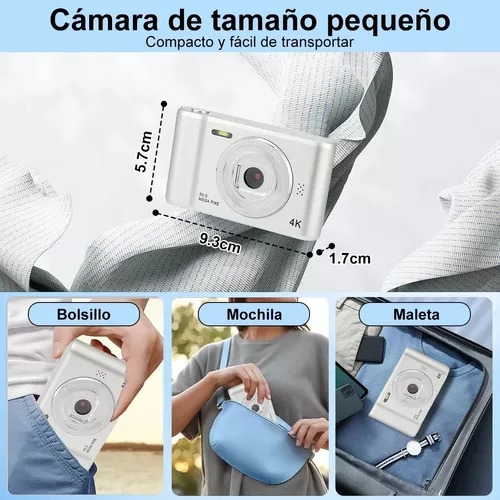 Cámara digital HD 4k Video Audio Webcam Principiante + 32 GB 50 mxp 1080p