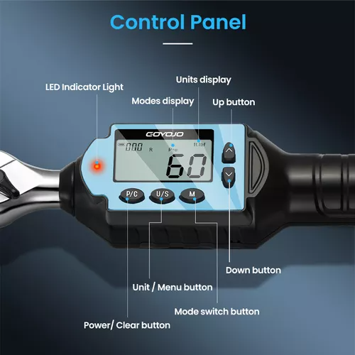 LLave Dinamométrica Digital | Torquimetro Preciso (1/4'', 0.9-30Nm) ¡Calidad Profesional