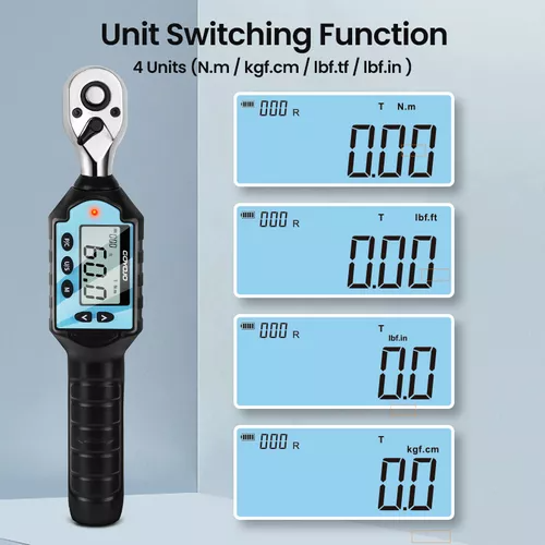 LLave Dinamométrica Digital | Torquimetro Preciso (1/4'', 0.9-30Nm) ¡Calidad Profesional