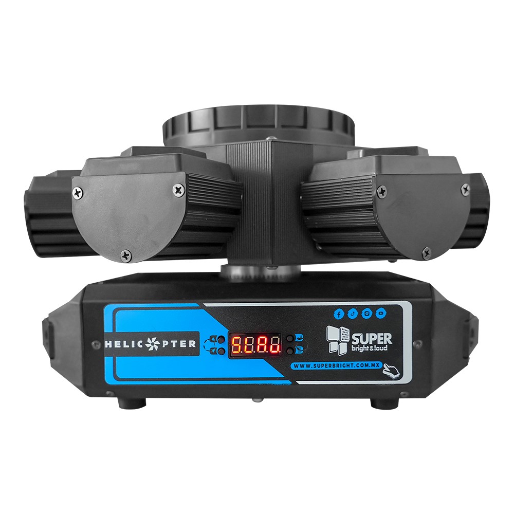 Cabeza Movil SUPER BRIGHT HELICOPTER 10 Leds 10w Rgbw 4 En 1