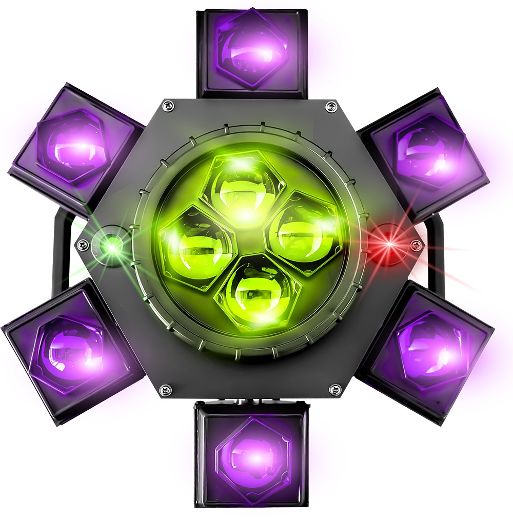Cabeza Movil SUPER BRIGHT HELICOPTER 10 Leds 10w Rgbw 4 En 1
