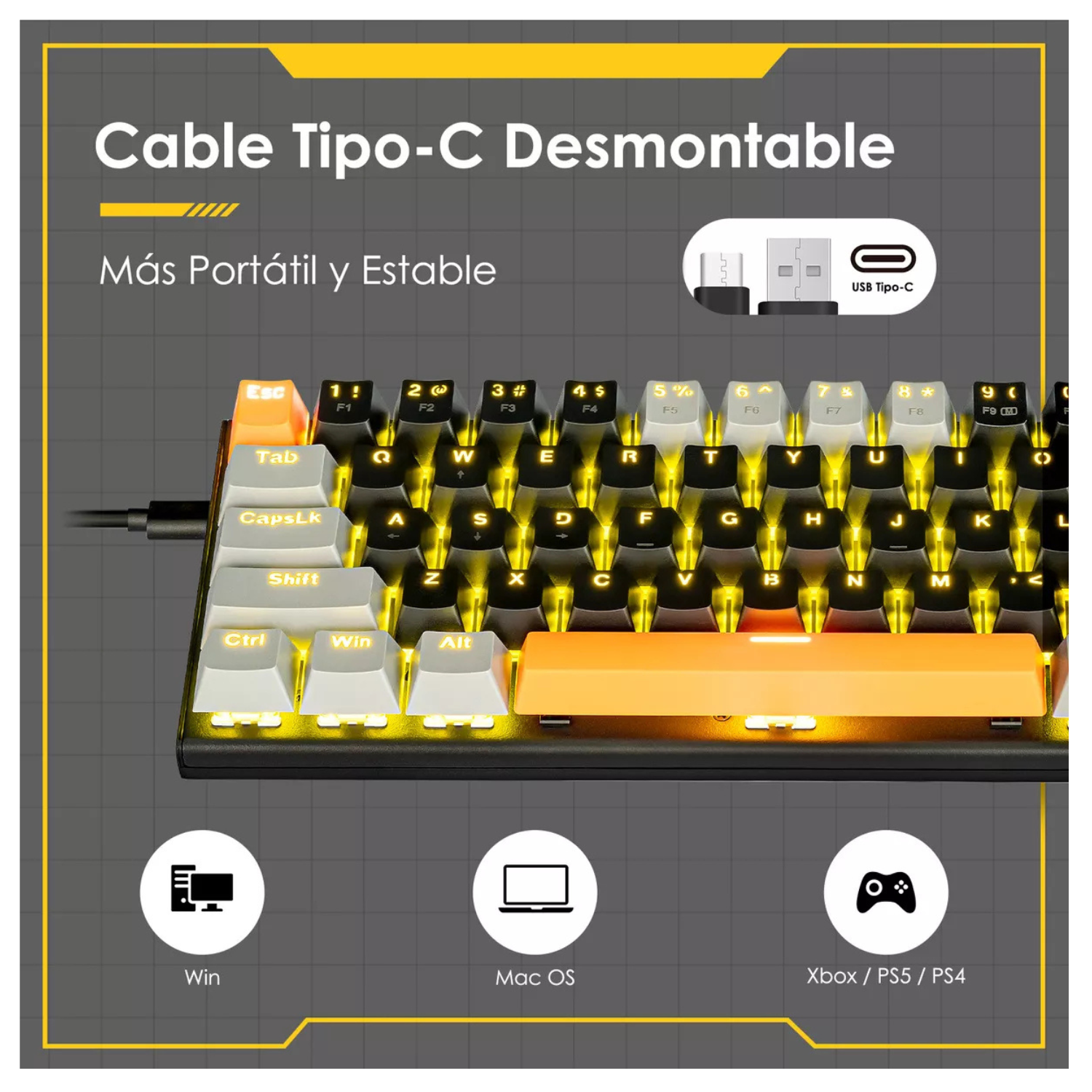  Teclado Mecánico Gamer 