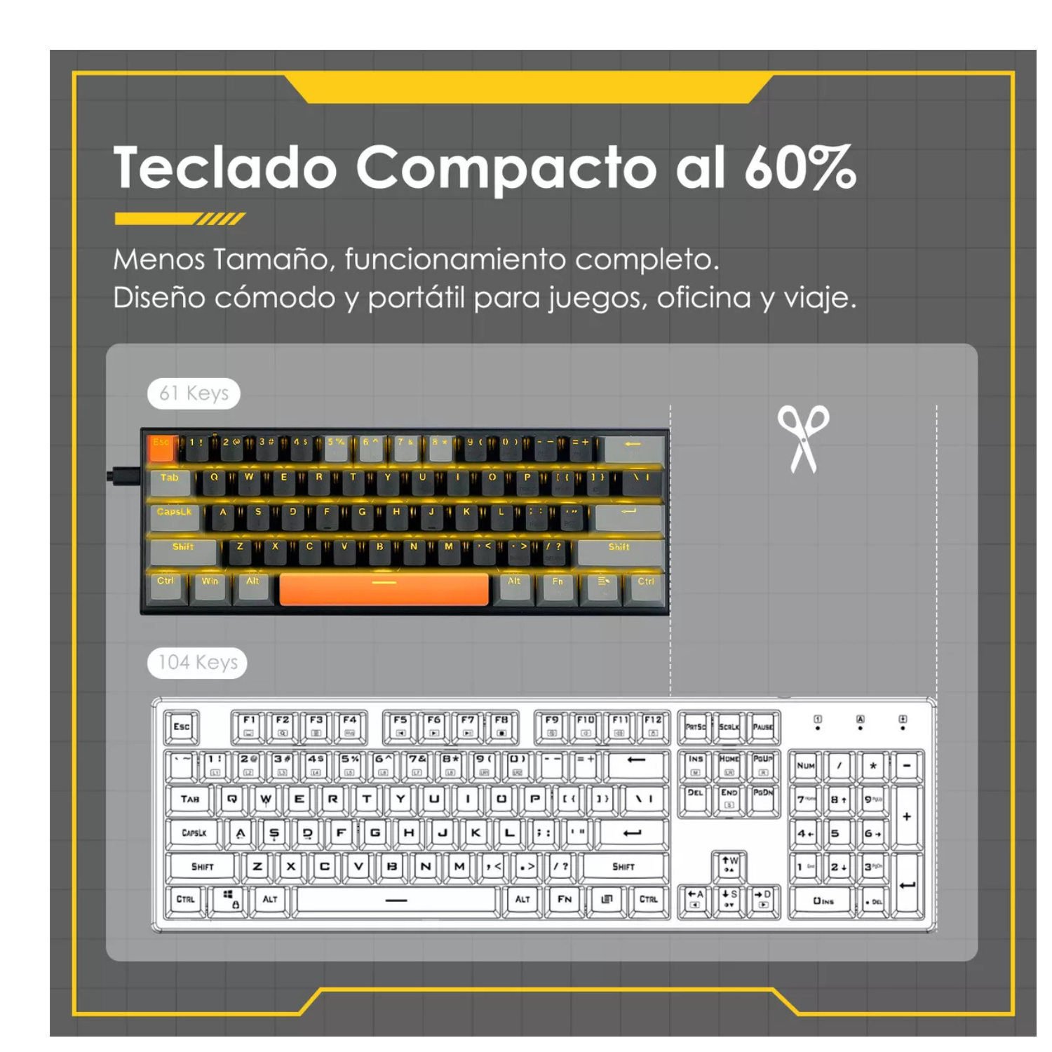  Teclado Mecánico Gamer 