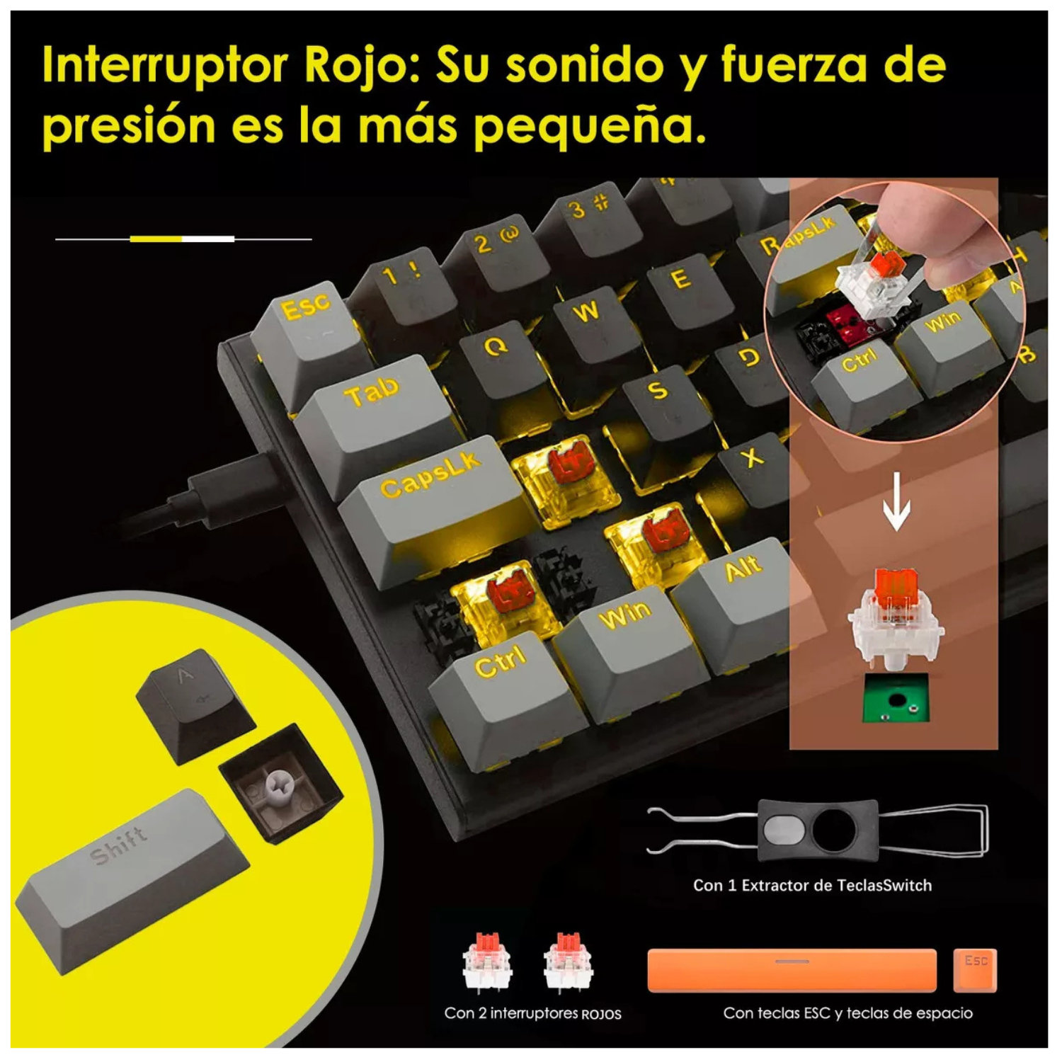  Teclado Mecánico Gamer 