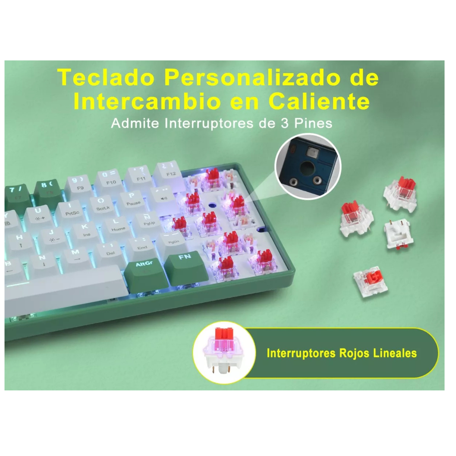 Teclado Mecánico 60% Gamer