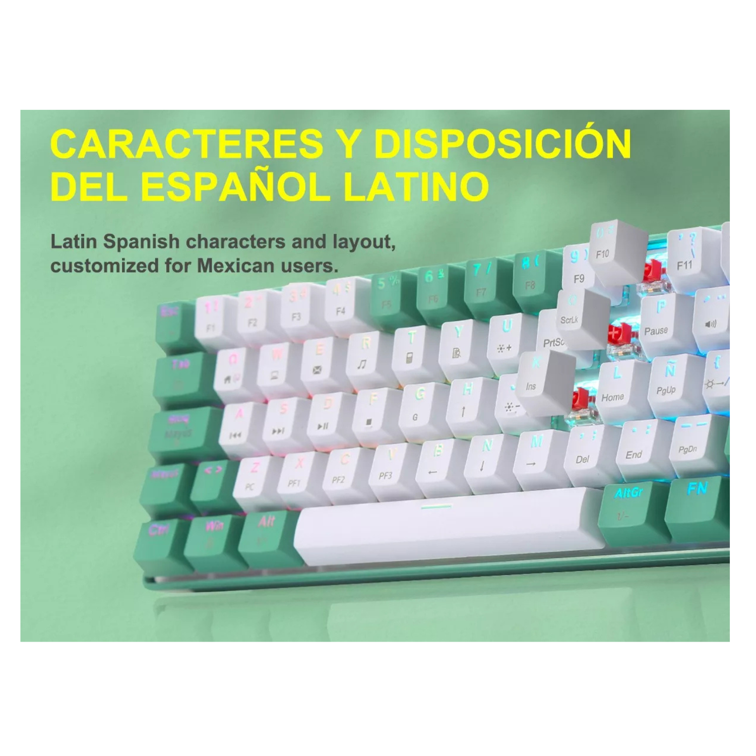 Teclado Mecánico 60% Gamer