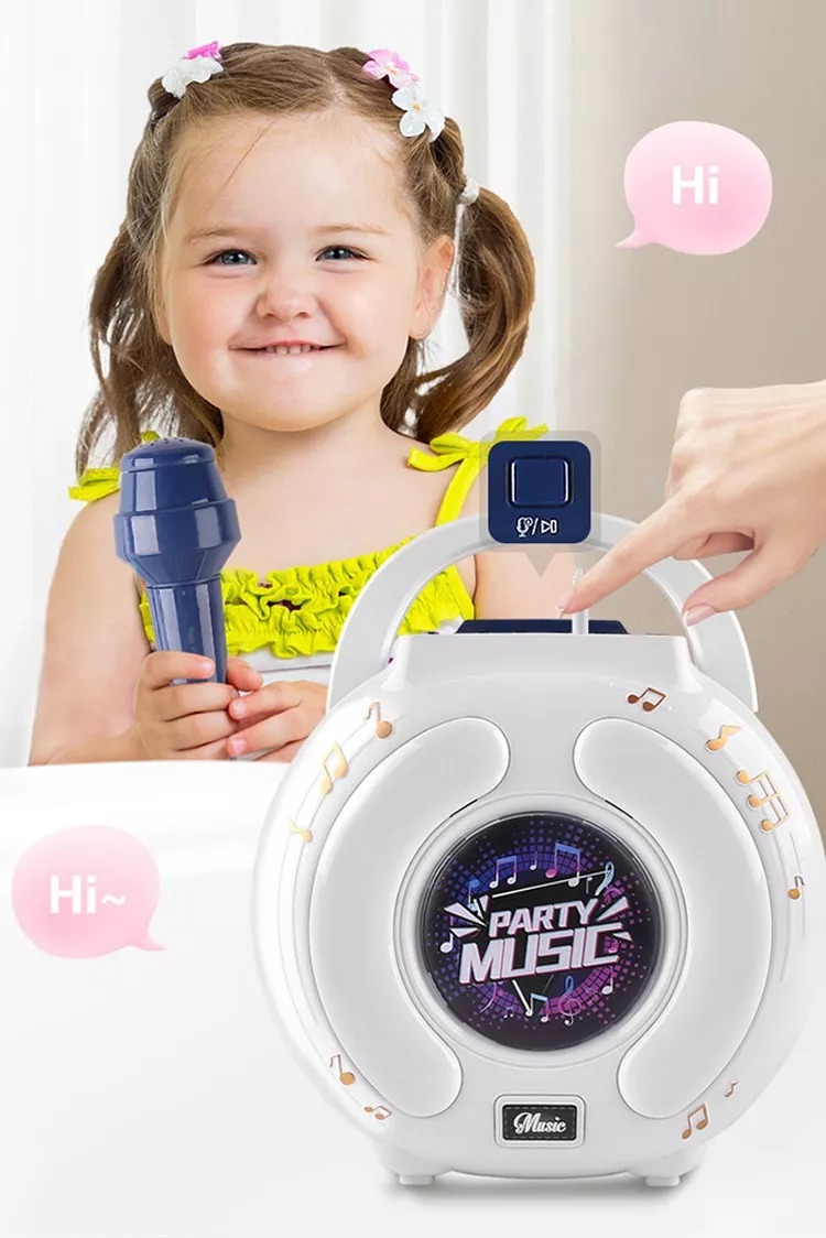 Juguetes Con Doble Micrófono De Karaoke Con Bocina Para Niño