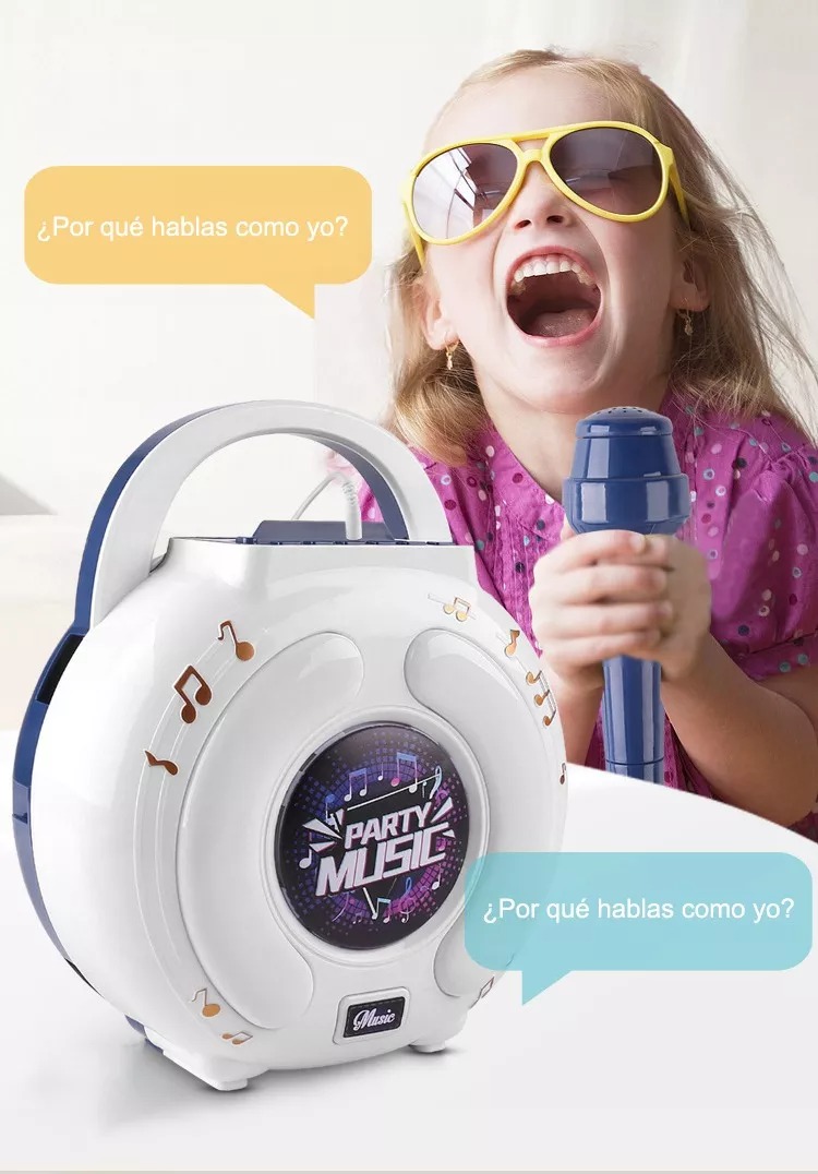 Juguetes Con Doble Micrófono De Karaoke Con Bocina Para Niño