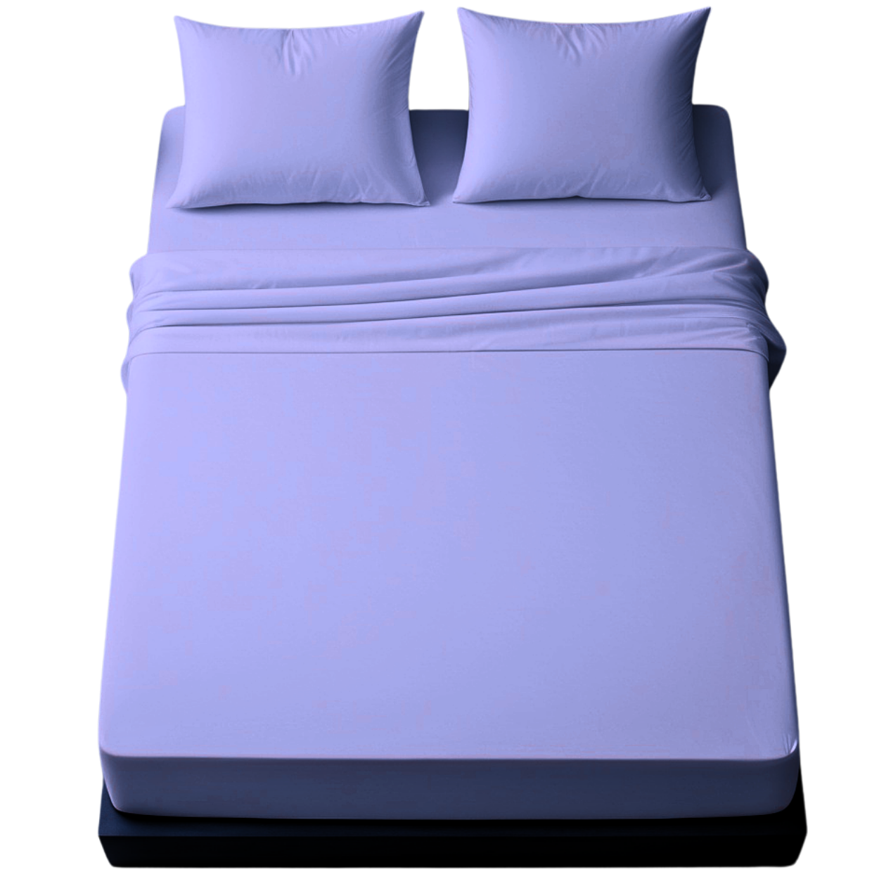 Juego De Sábanas Matrimoniales De Lujo Algodón Premium Hipoalergénicas Transpirables Frescas Color Lila