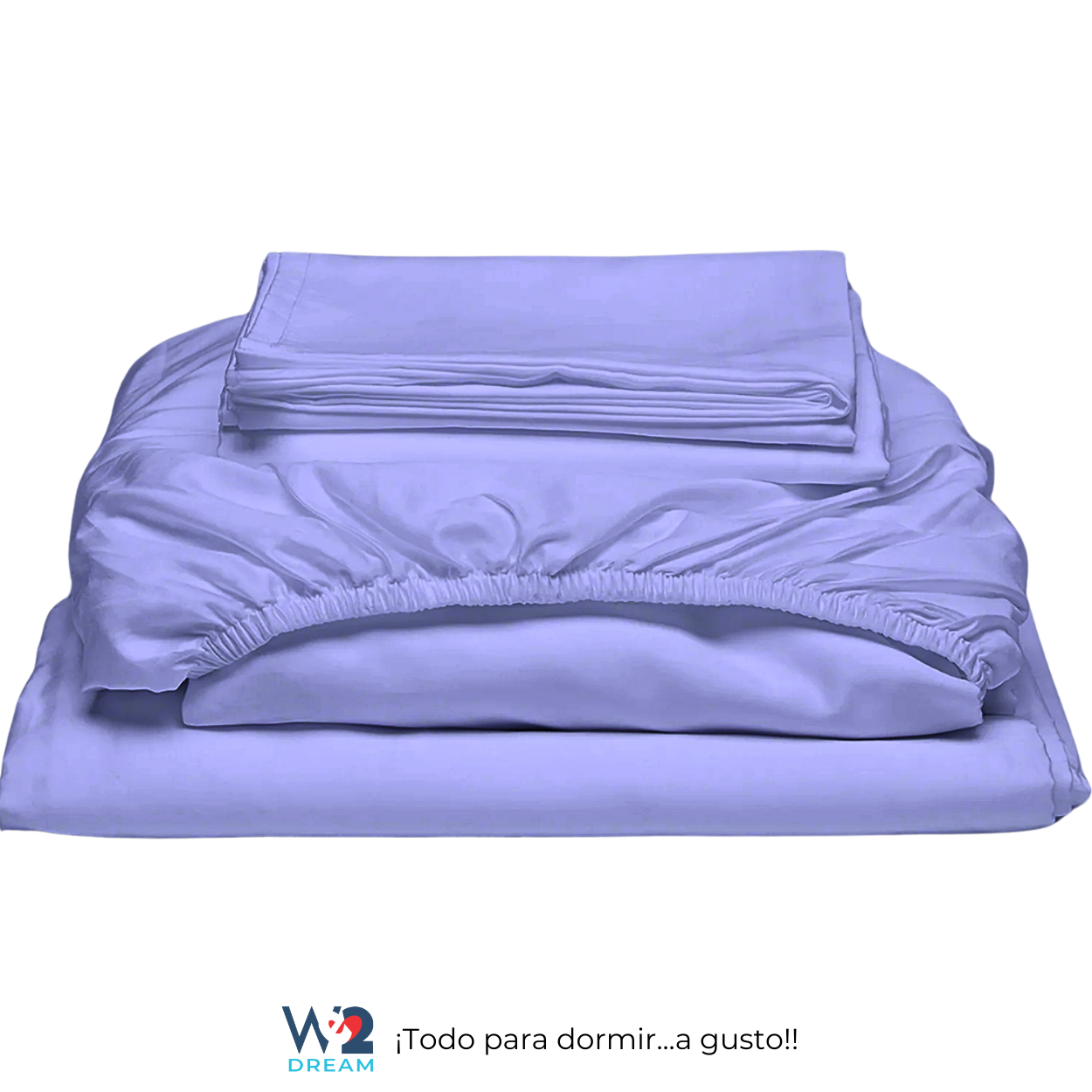 Juego De Sábanas Matrimoniales De Lujo Algodón Premium Hipoalergénicas Transpirables Frescas Color Lila