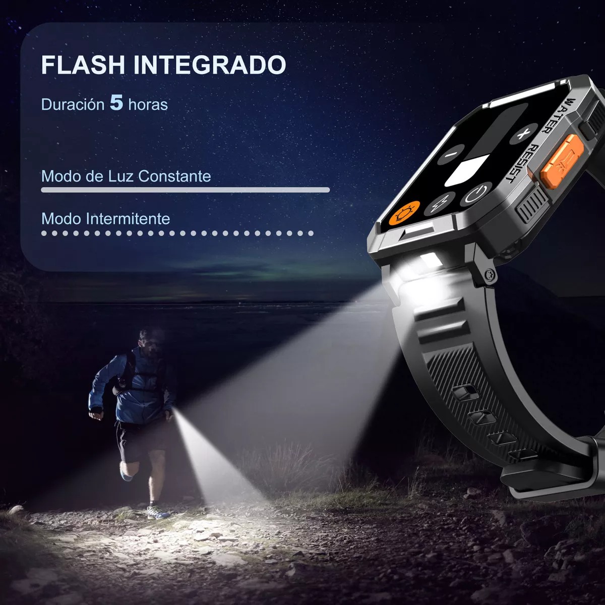 Reloj inteligente smart watch reloj militar para hombre blackview w60 bluetooth black 21 sports ip68 900mah relojes inteligentes militares relojes inteligentes con linterna