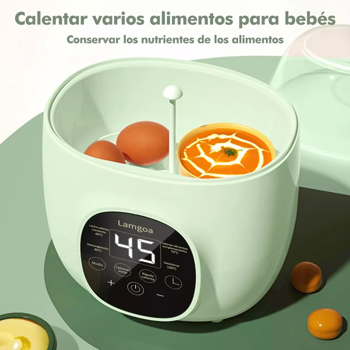 Calentador Esterilizador Biberones Control Táctil Para Bebé